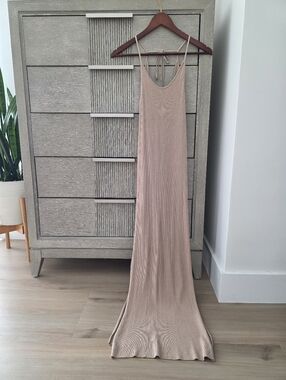 Bershka | Dresses | Bershka Blue And White Maxi Dress Corset Back | Poshmark
